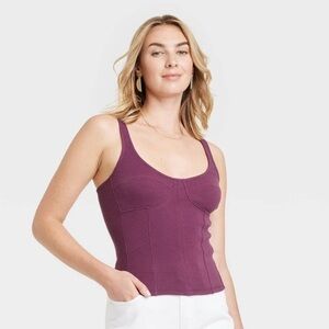 NWT Universal Thread Target Ribbed Corset Tank Top
